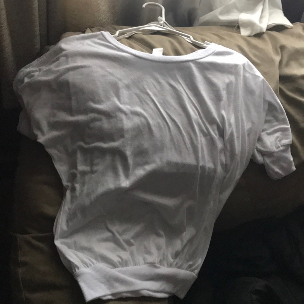 White shimmery blouse